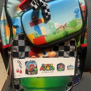 Nintendo Super Mario Multicolor Backpack Set